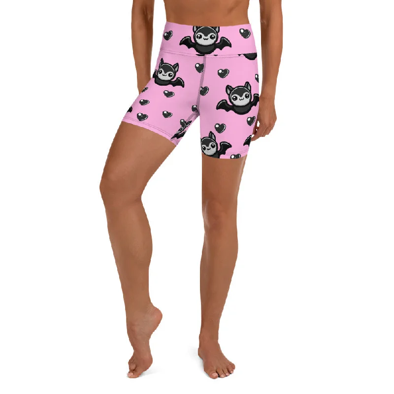 Cute Bats Yoga Shorts