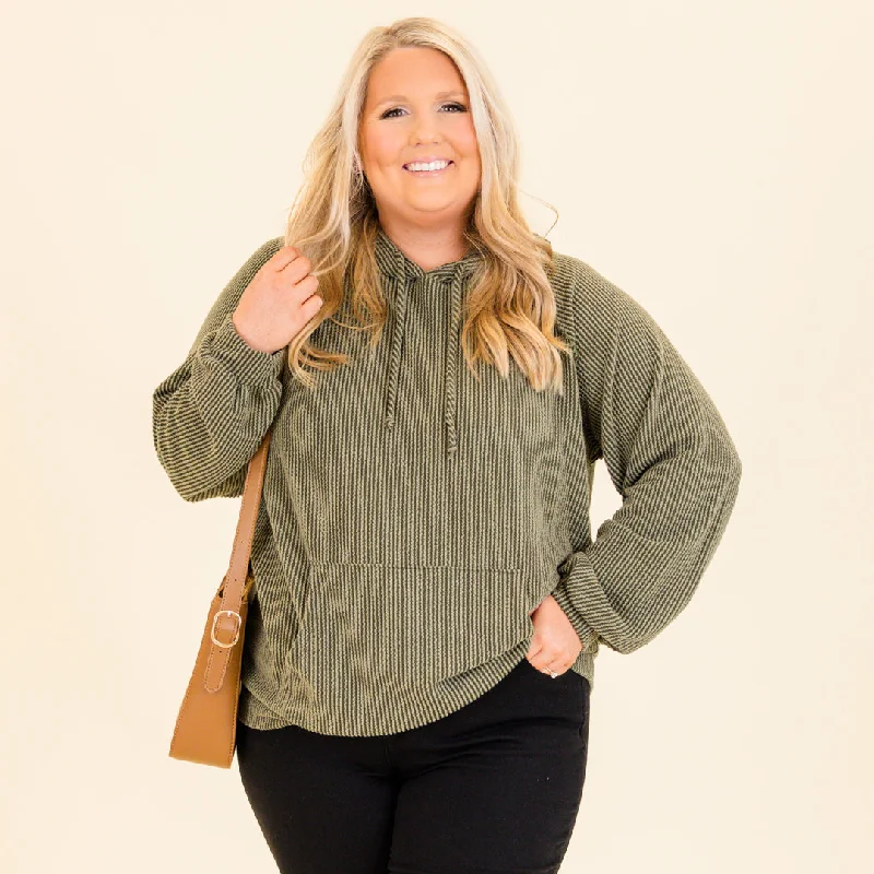 Fireside Cozy Hoodie, Olive