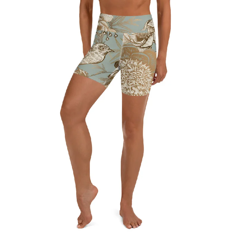 Golden Garden Yoga Shorts