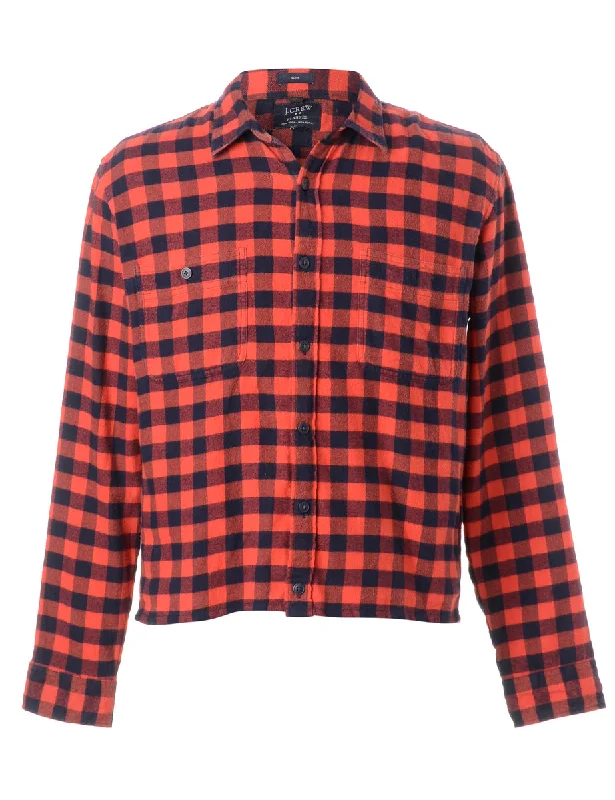 Label Sarah Straight Hem Plaid Shirt