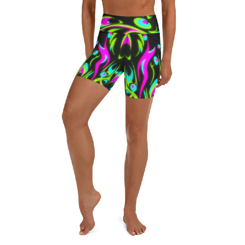 Neon Frenzy Yoga Shorts