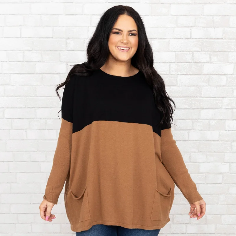 Smooth Talking Sweater, Black-Copper