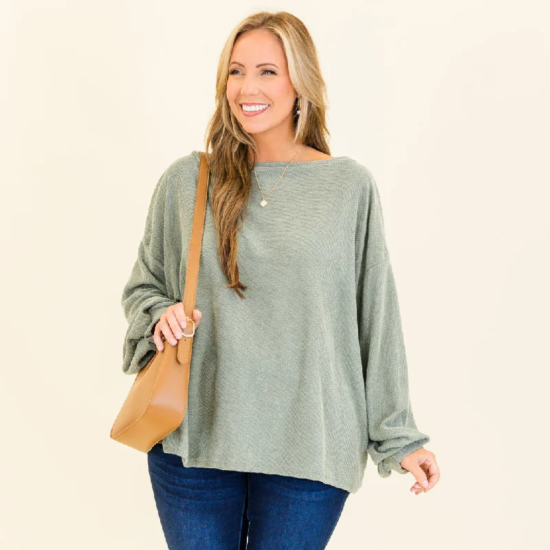 Suave Sweetheart Top, Sage